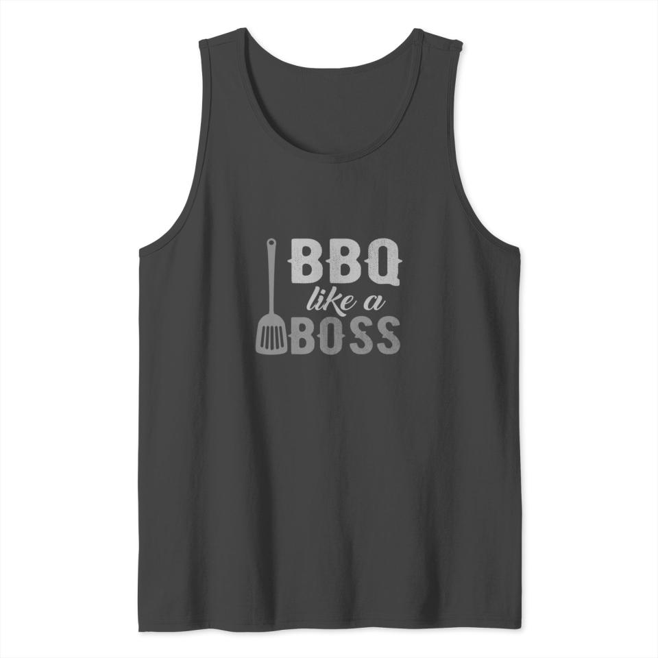 BBQ like a Boss! Summer time shirt to barbecue in. Tank Top