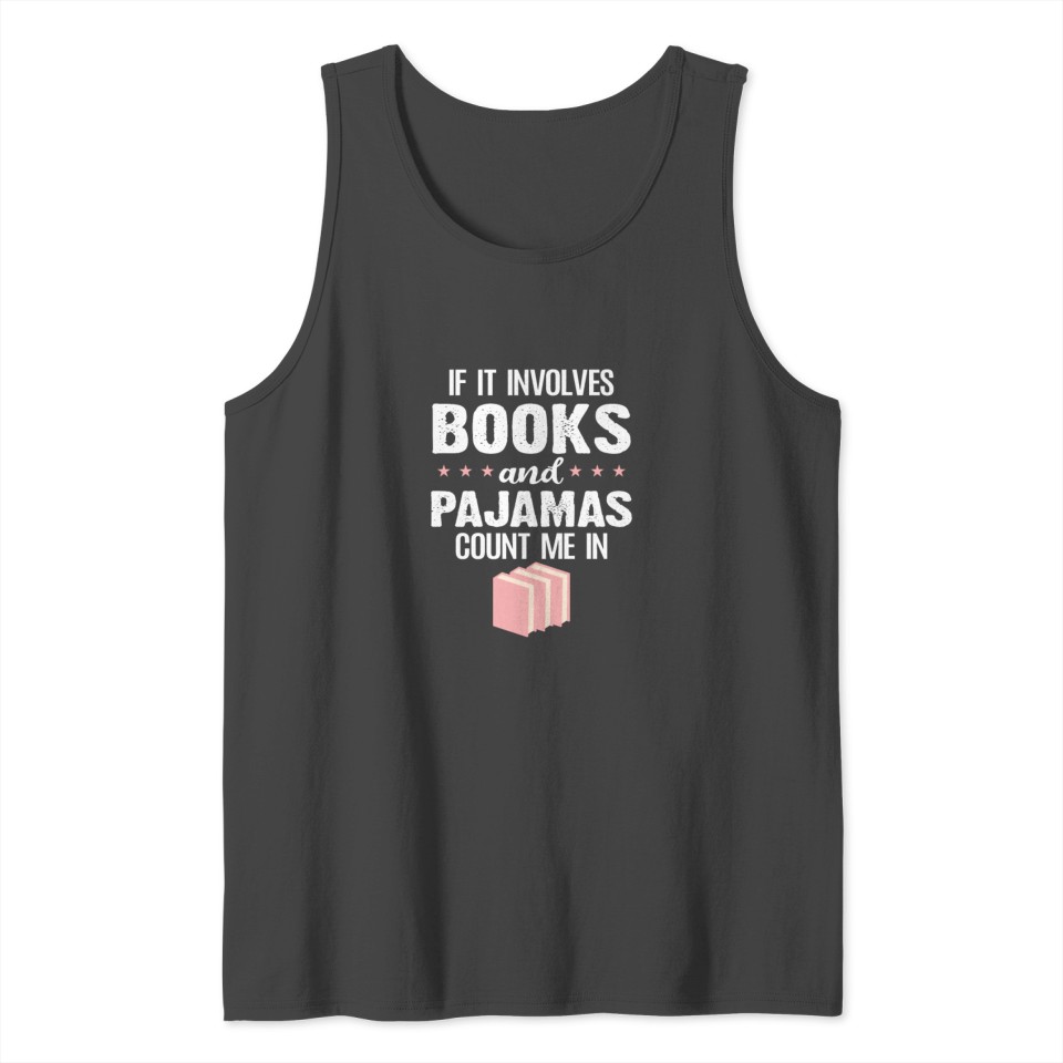 Book Reader Pajamas Bookworm Literature Reading Tank Top