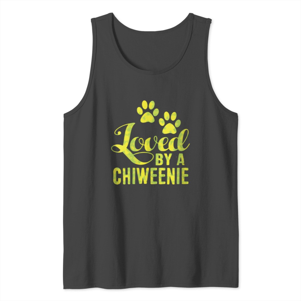 Loved By A Chiweenie Chihuahua Dachshund Mix Gift Tank Top