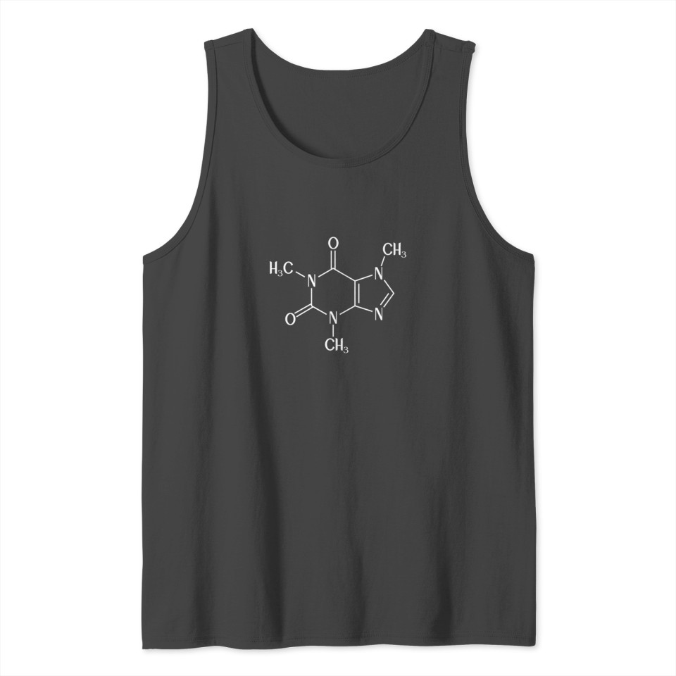 Caffeine Chemistry Structural Formula Molecule Tank Top