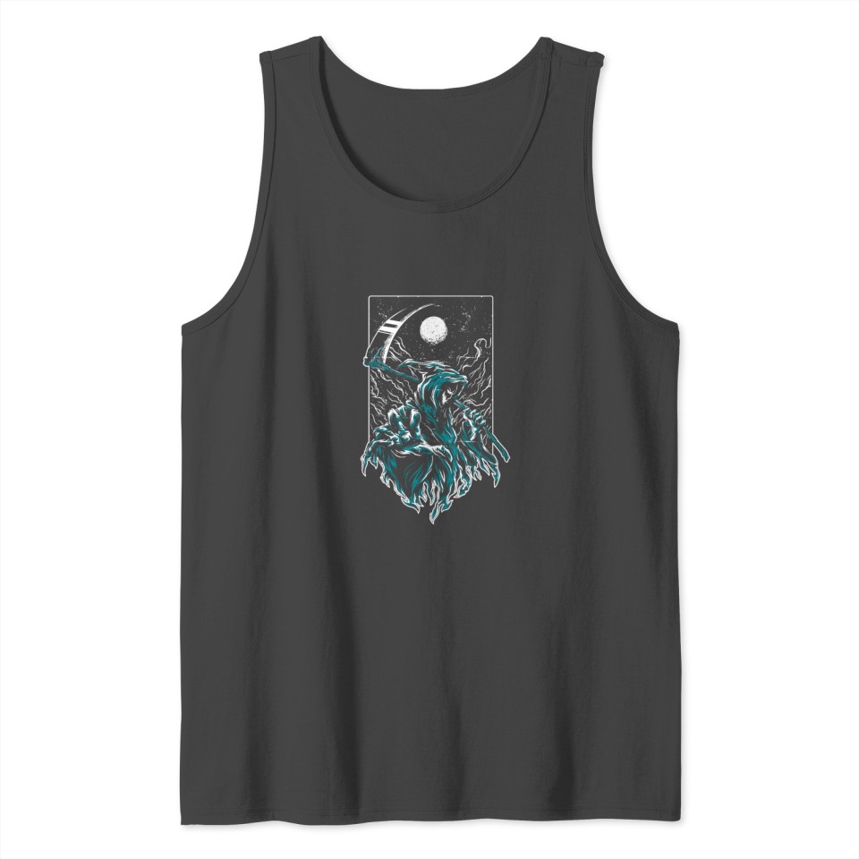 Tarot Card Skeleton Nu Goth Occult Witchcraft Tank Top