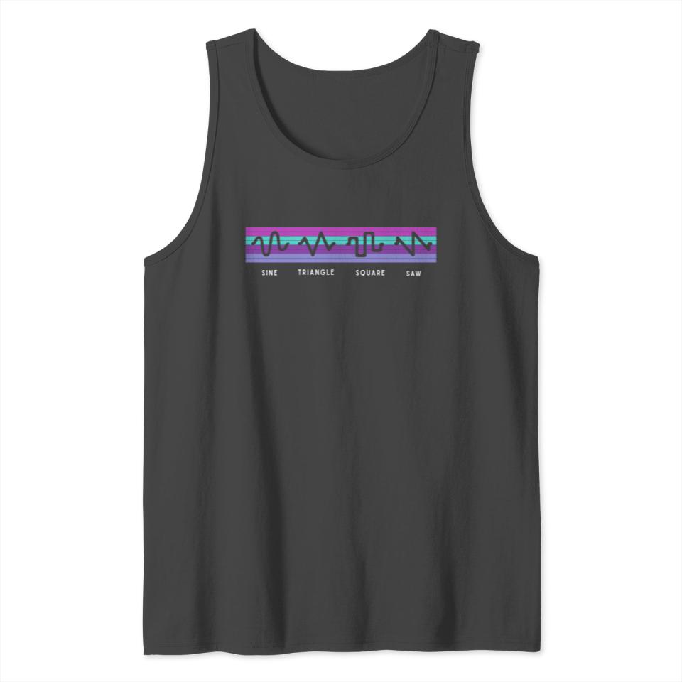 Synthesizer Audio Waveform Synth Analog Music Tank Top