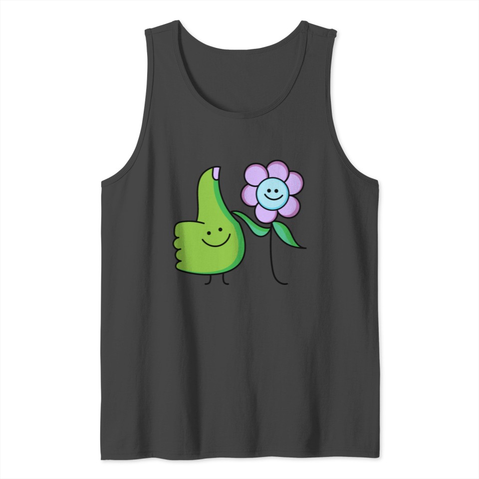 Flower with green thumb couple Tank Top