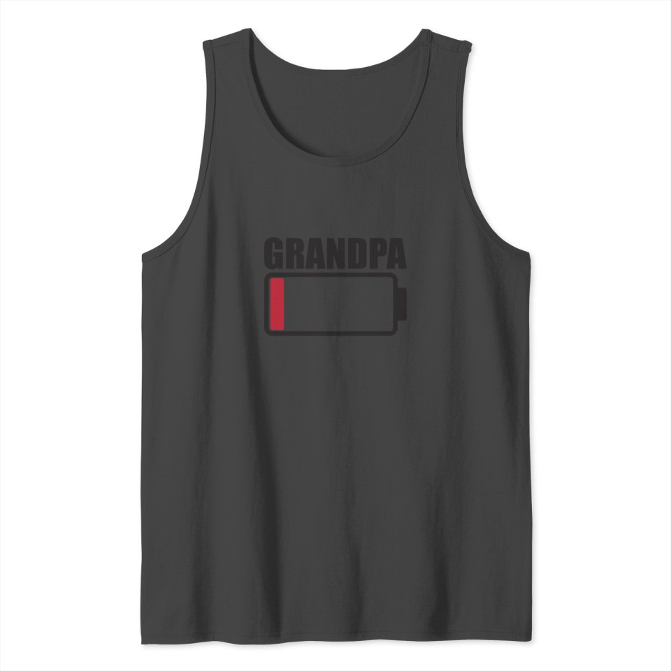 Grandpa Low Battery Warning Tank Top