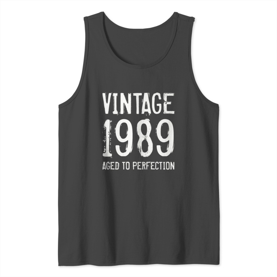 Vintage 1989 Aged to Perfection, Birthday Gift Tank Top