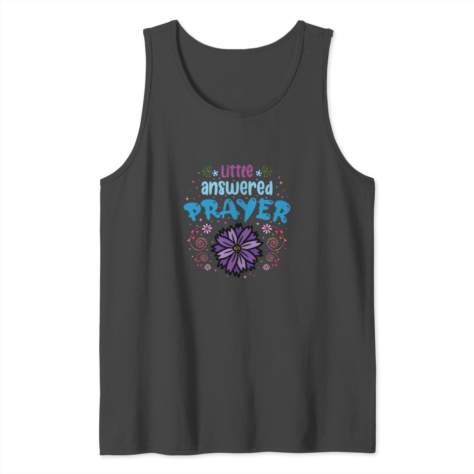 Little Answered Prayer Funny Baby Saying Tank Top
