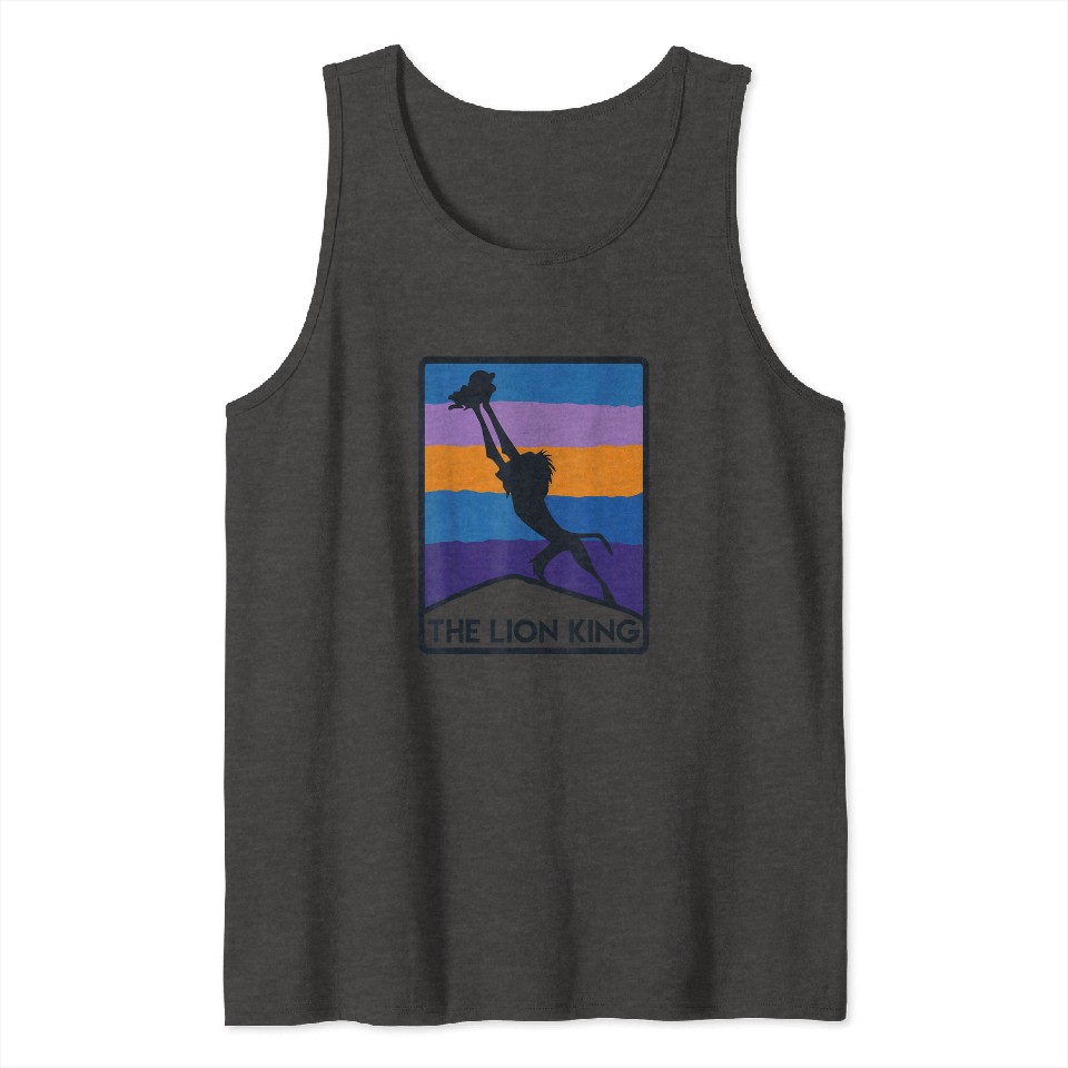 Disneyss The Lion King Rafiki Simba Rise Silhouette Chest Logo Tank ...