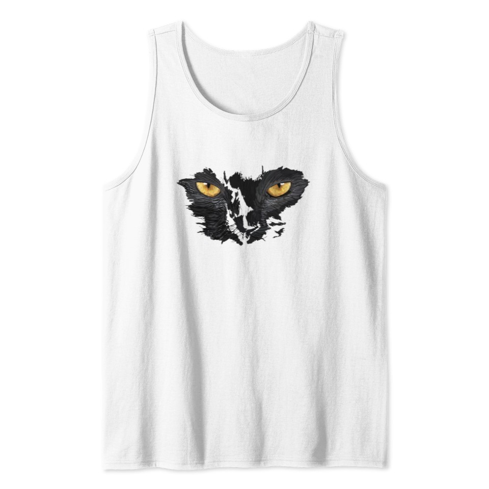 Cat eyes, drawing, Cat lovers, 3d, gift Tank Top