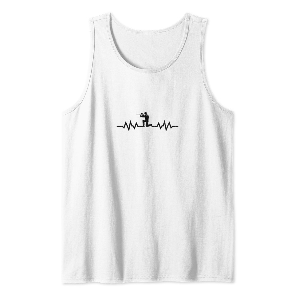 Paintball Heartbeat Paint Airsoft Paintball Player Tank Top