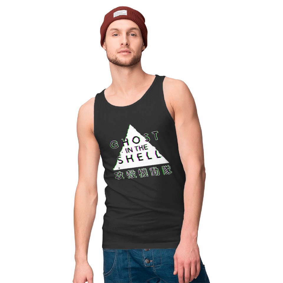 Ghost In The Shell Glitch Tank Tops