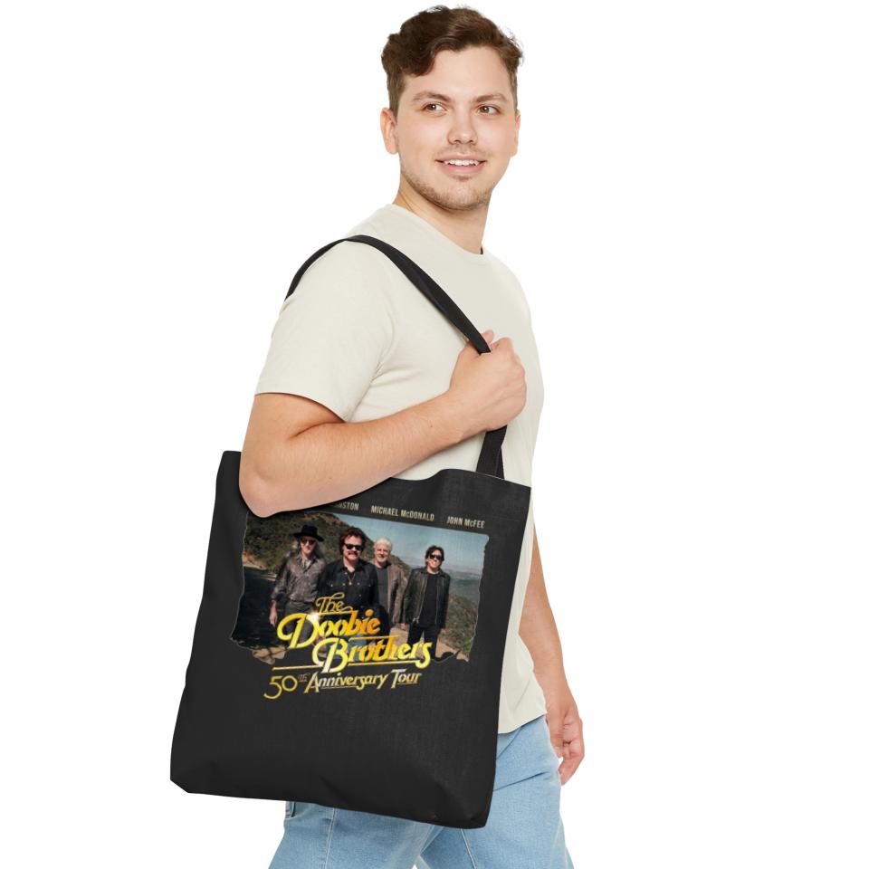 The Doobie Brothers 2023 Tour Tote Bags (AOP), The Doobie Brothers 50th Anniversary Tour Tote Bags (AOP)