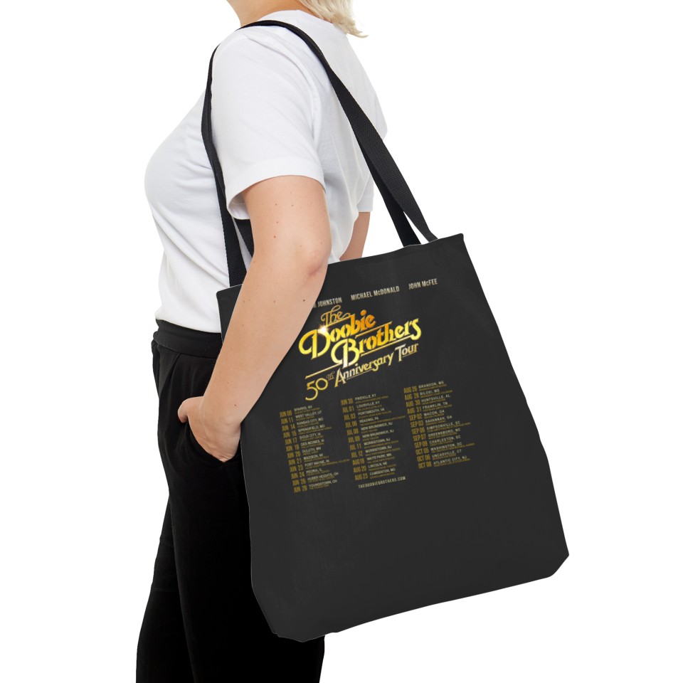 The Doobie Brothers 2023 Tour Tote Bags (AOP), The Doobie Brothers 50th Anniversary Tour Tote Bags (AOP)